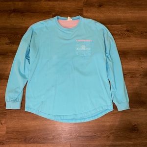 Lauren James Seersucker Jersey Top Size S